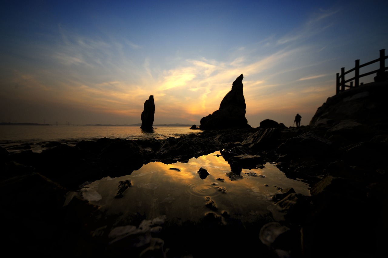 Image - sea sunset glow republic of korea