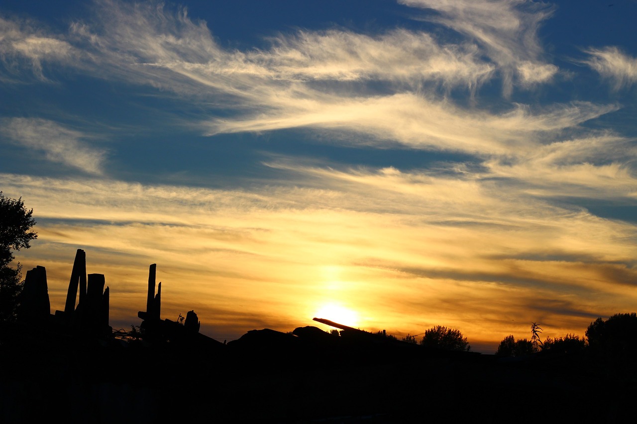 Image - sunset siberia sky nature