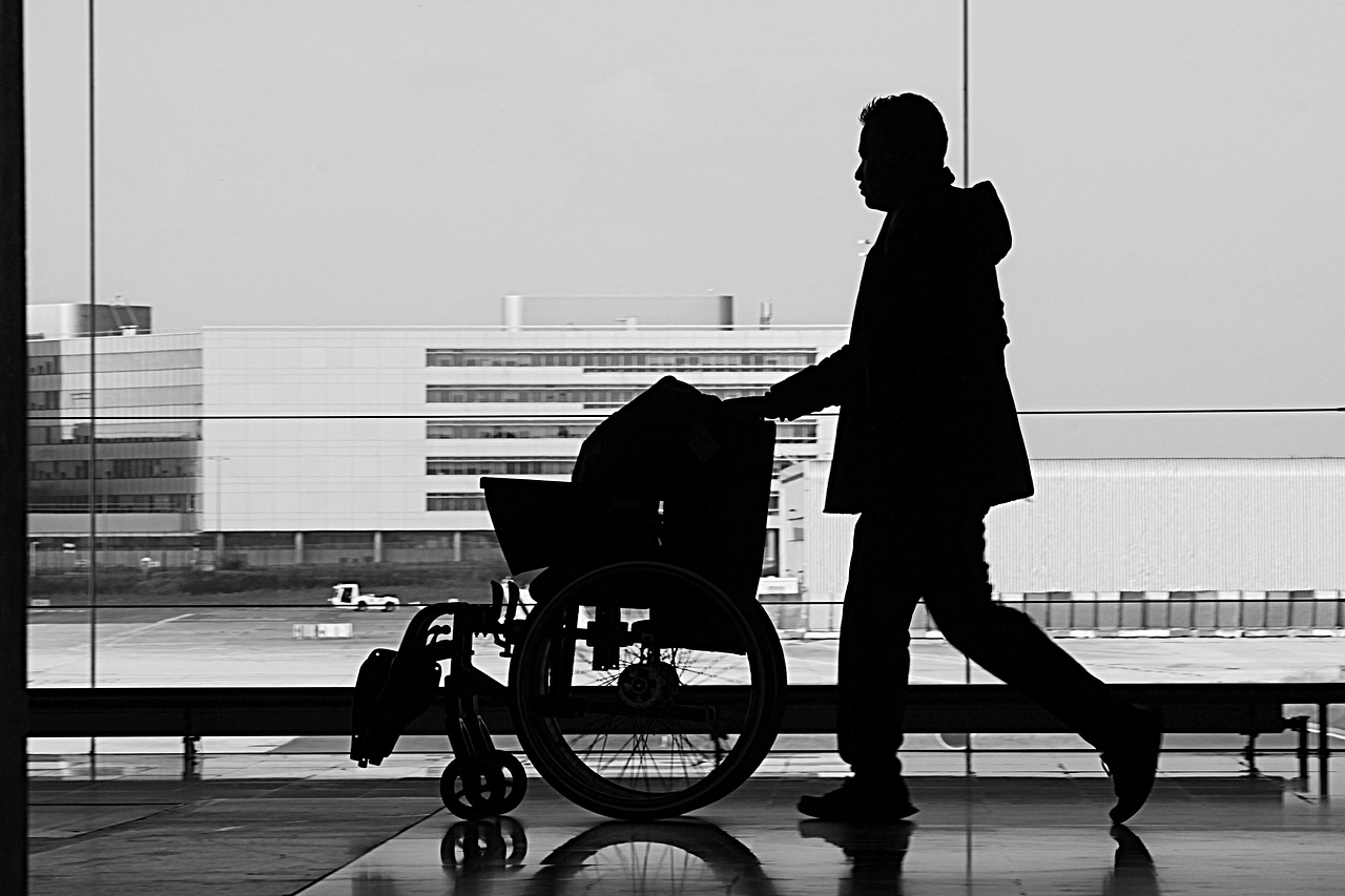 Image - man wheelchair shadow disabled