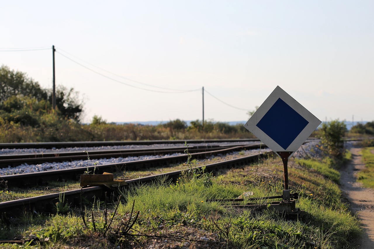 Image - railway sign rail track