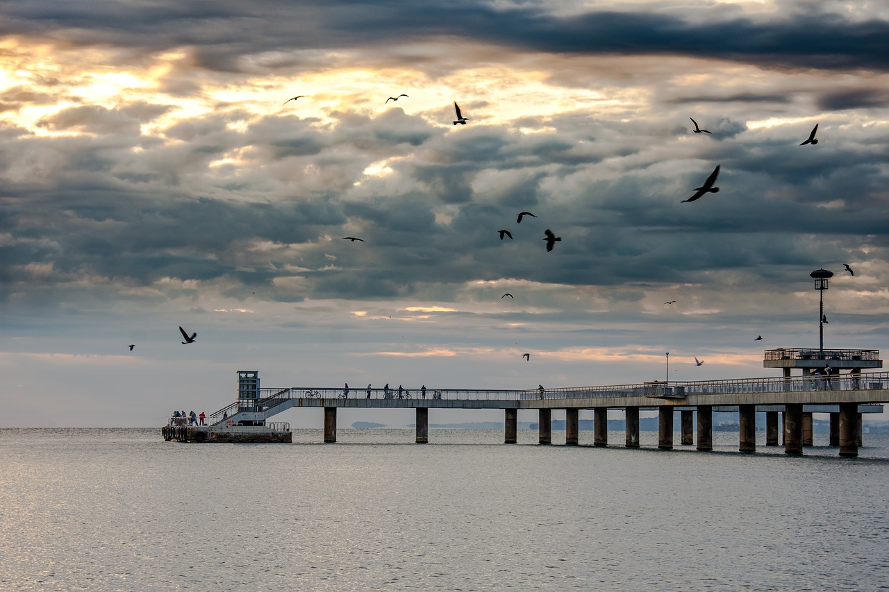 Image - sunrise sea clouds fall autumn