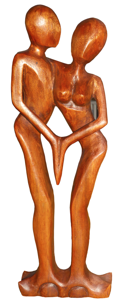 Image - pair lovers figure holzfigur