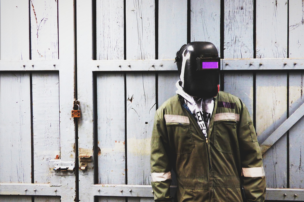 Image - welder mask coverall protection