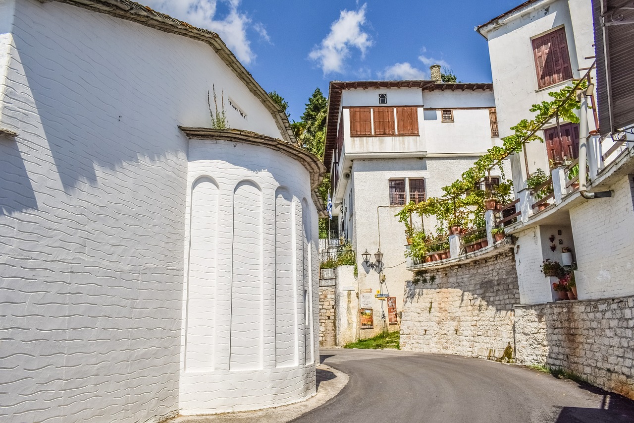 Image - greece pelio milies village street