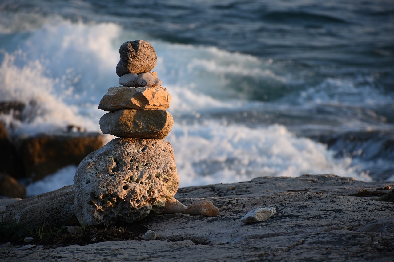 Image - sea stone abendsonnde