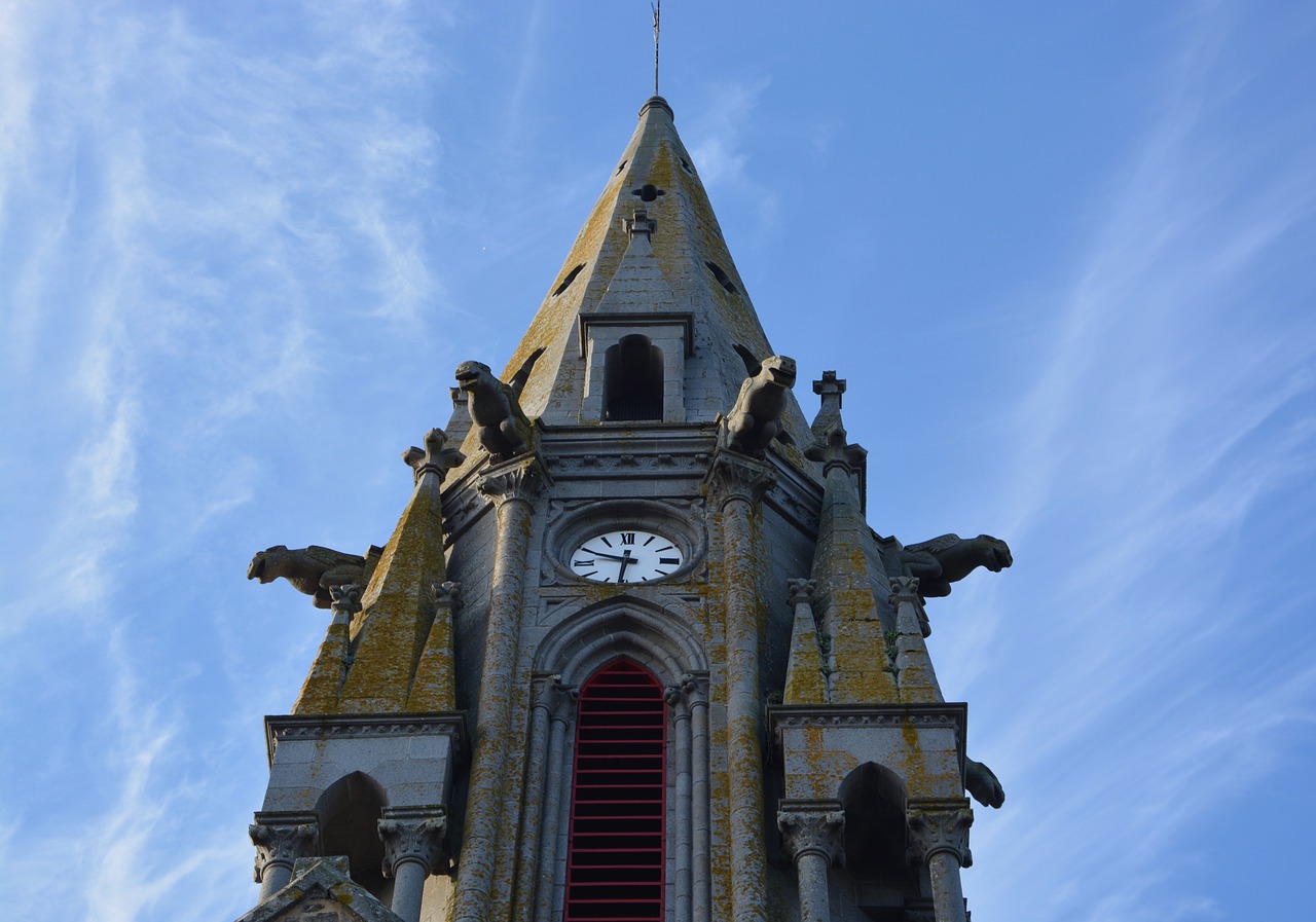 Image - bell tower church meillac clock