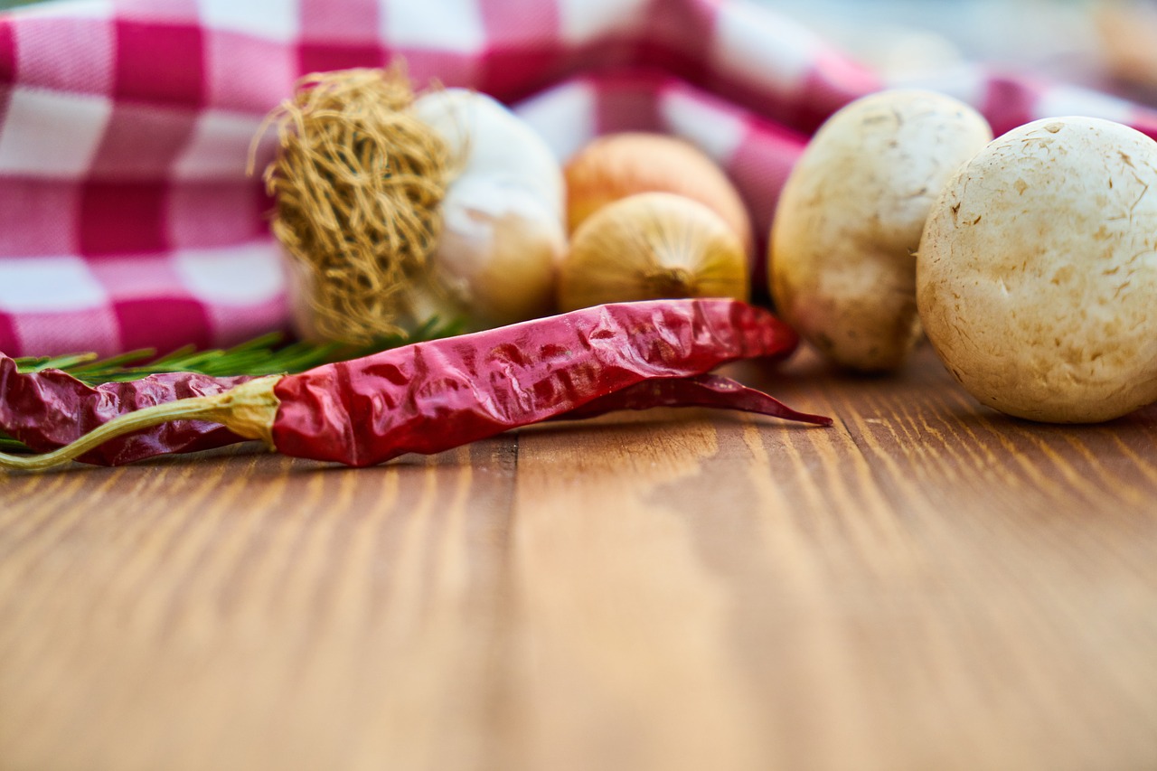 Image - mushroom onion garlic pepper