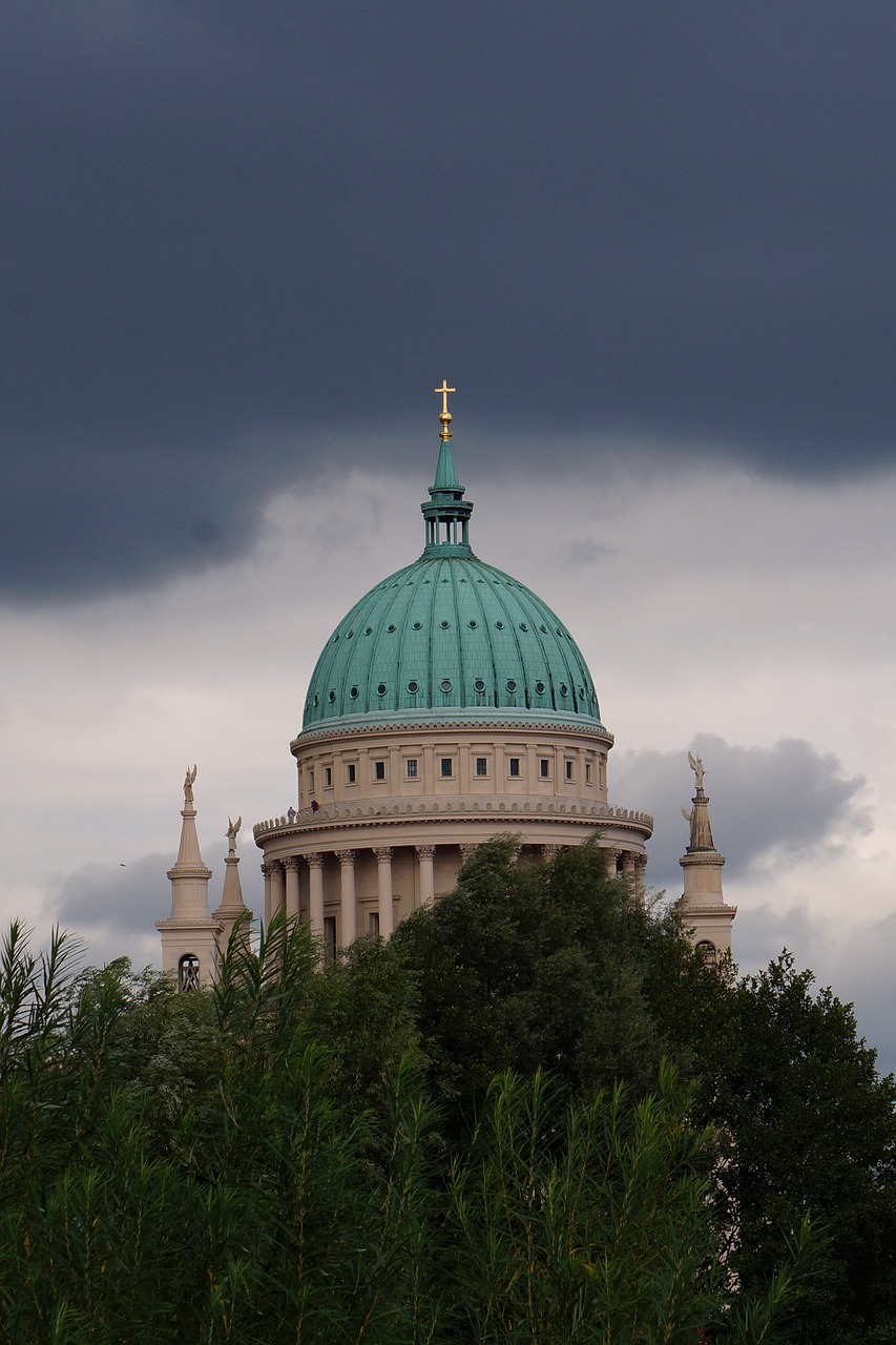 Image - church potsdam clouds architecture