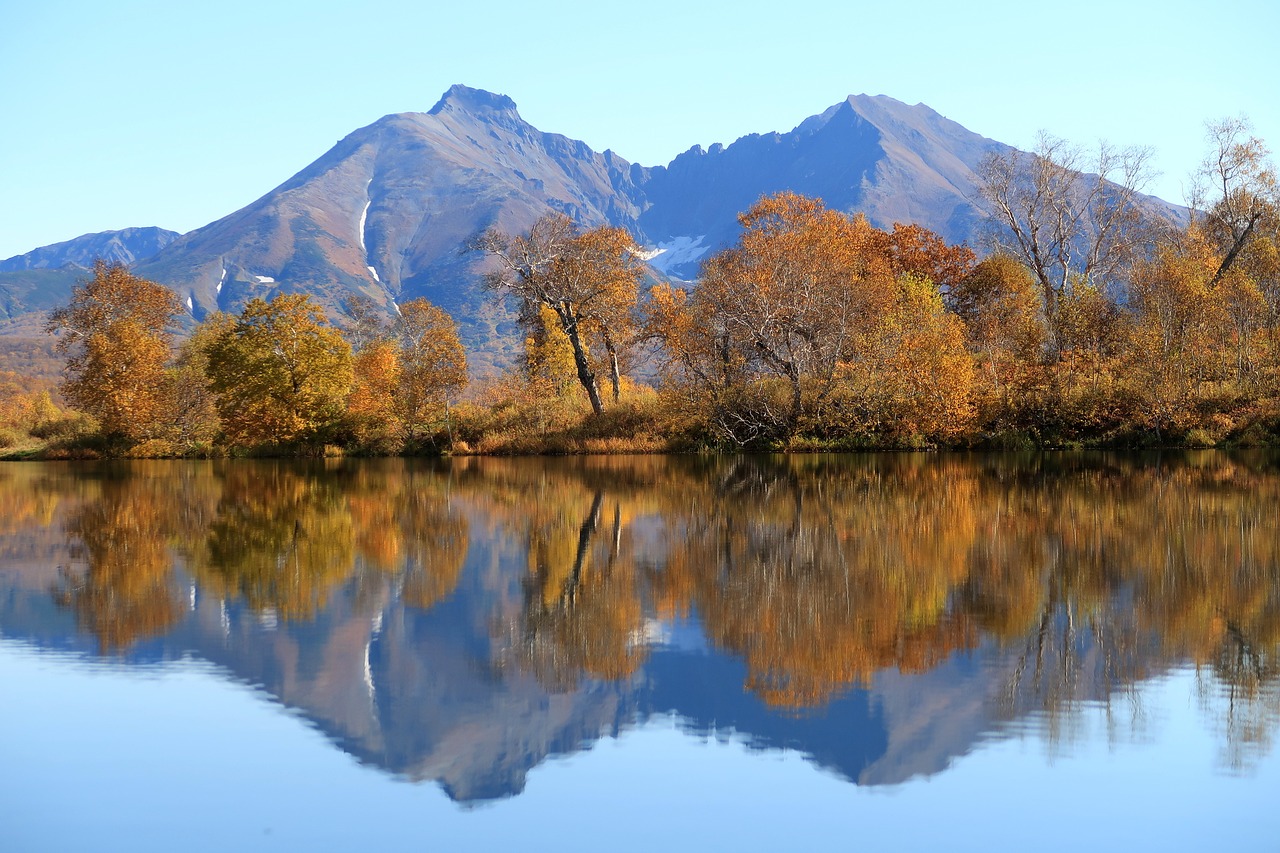 Image - autumn lake mountains reflection