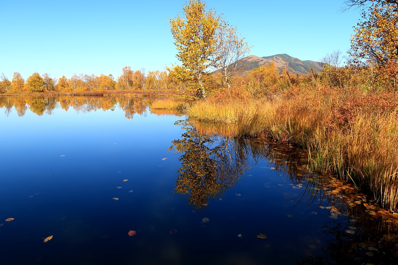 Image - autumn lake mountains reflection