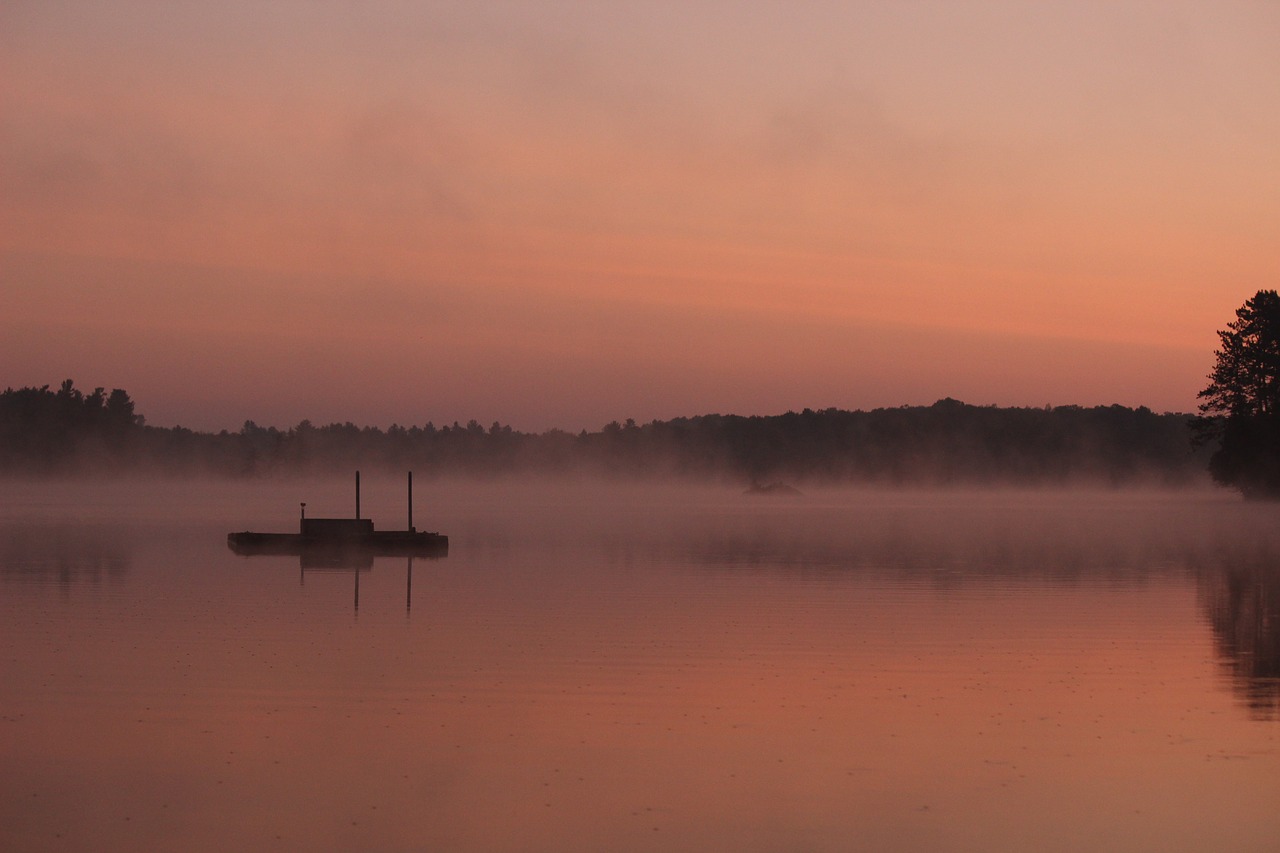 Image - sunrise water fog mist rolling