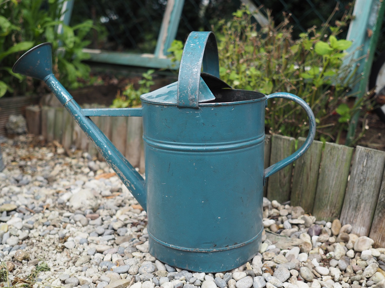 Image - watering can gardening metal garden