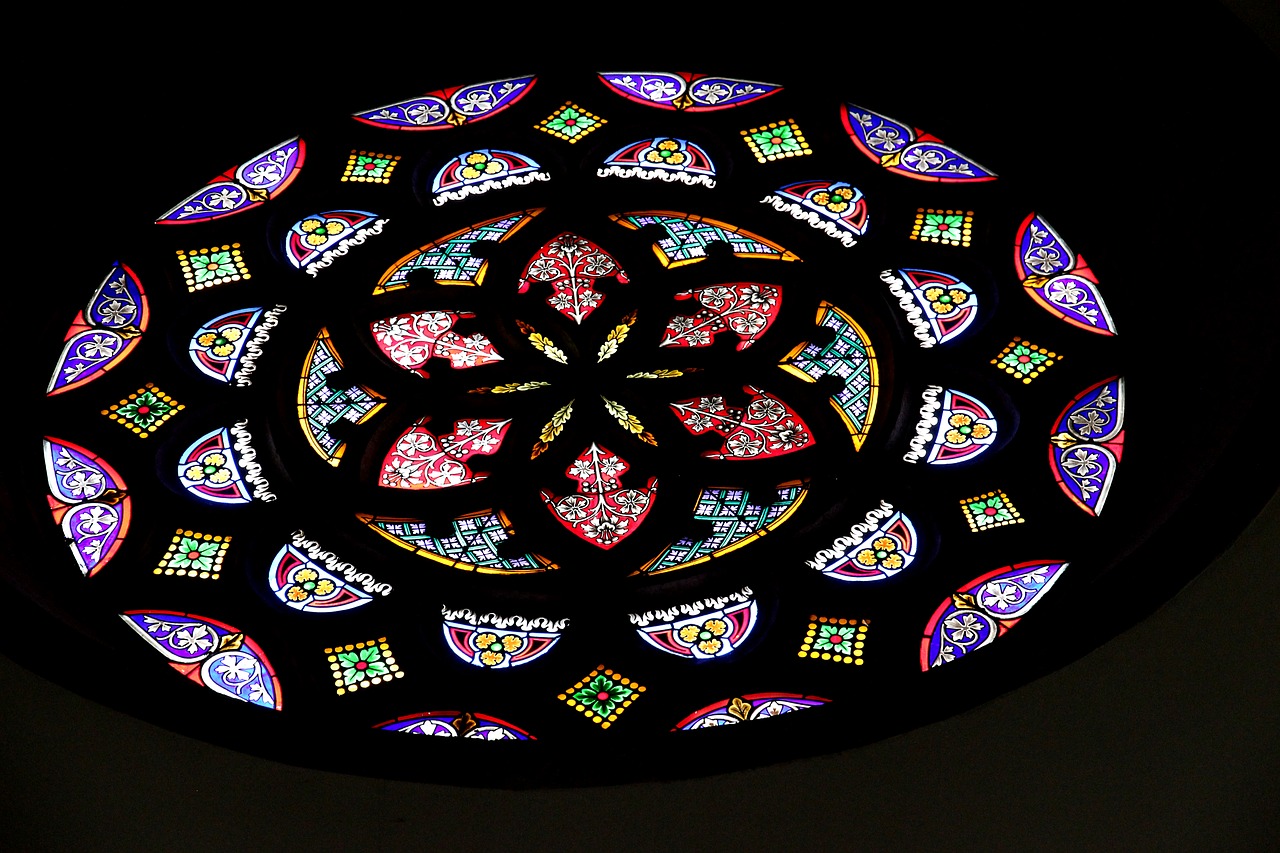 Image - church window rosette glass window