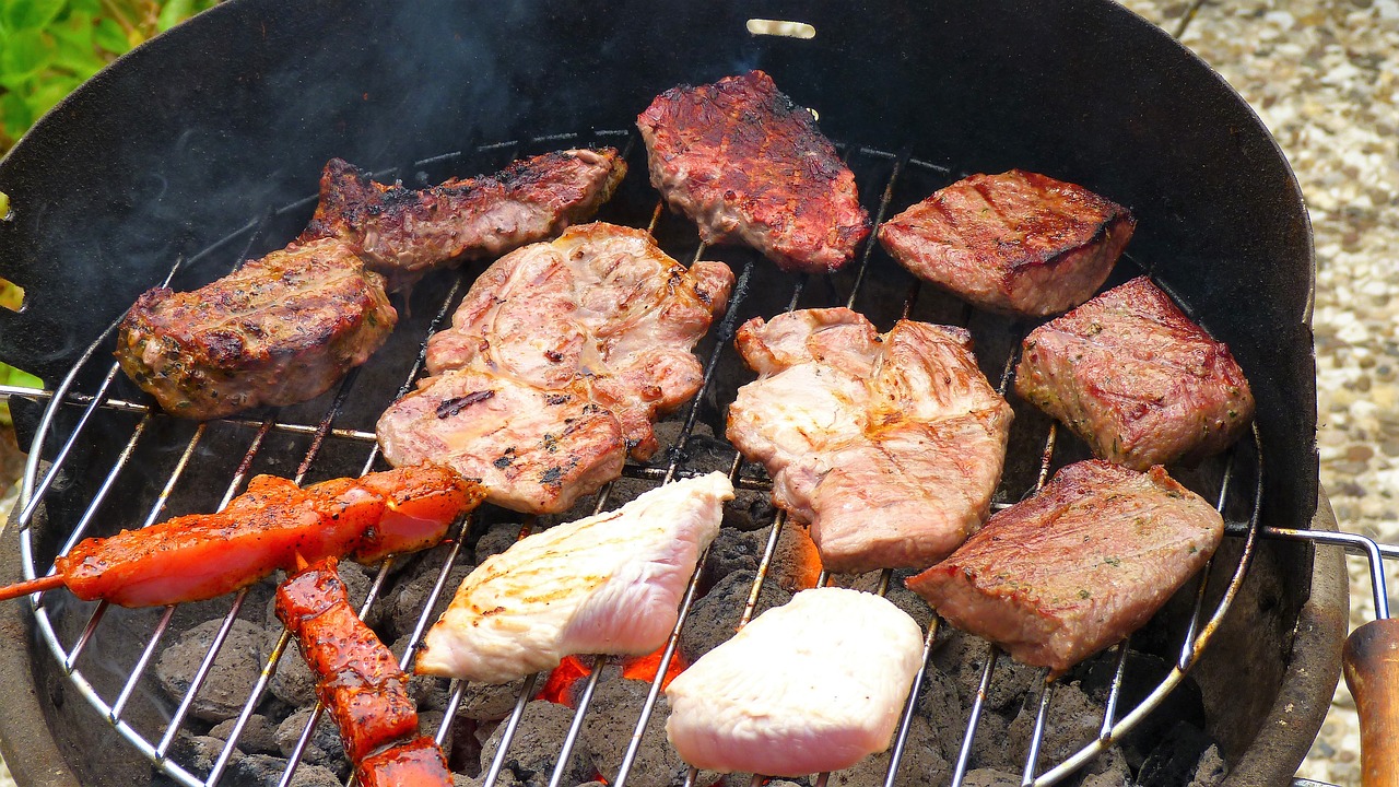 Image - grill barbecue grilling meat fire