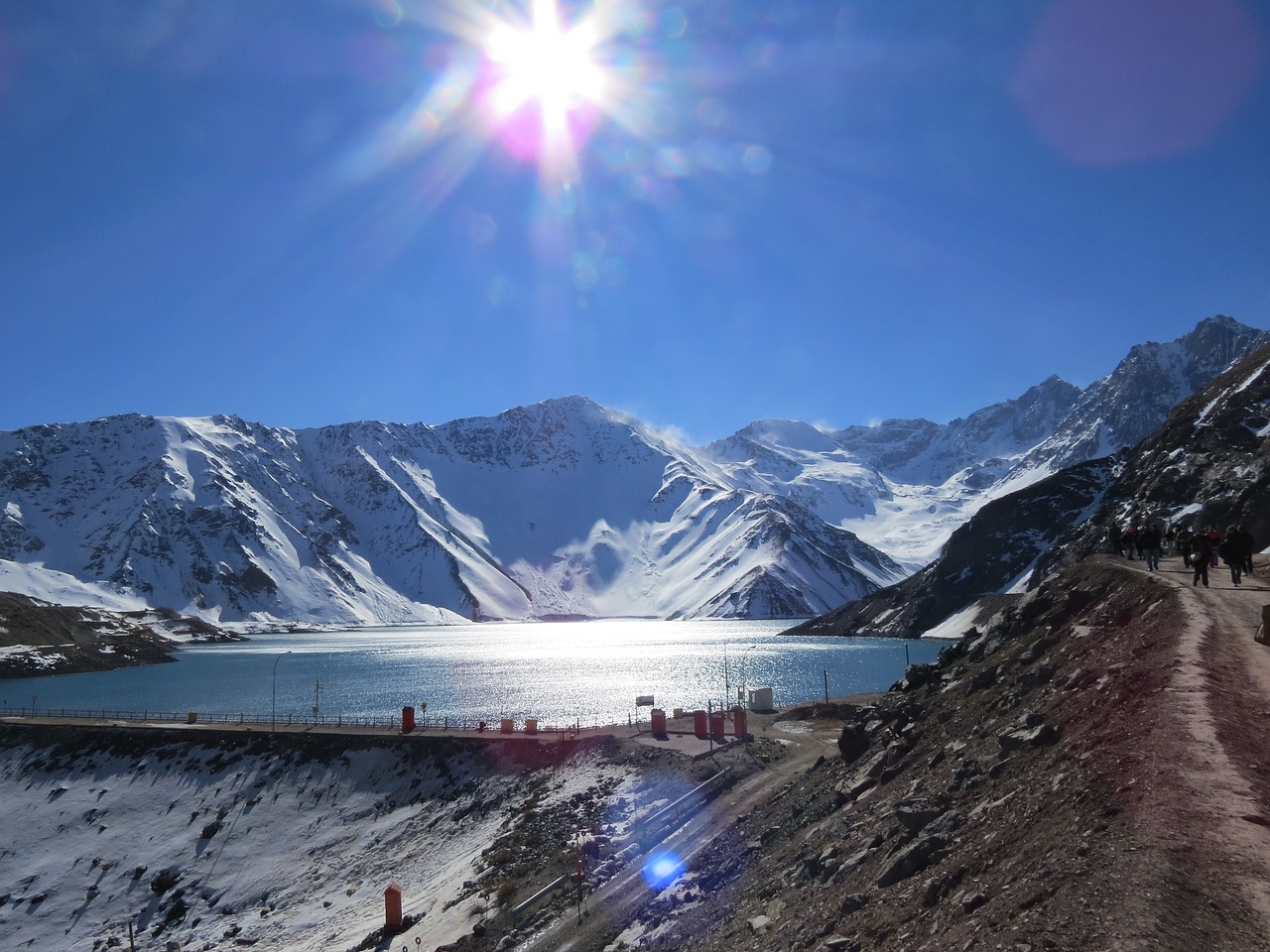 Image - snow nevado sol blue lake