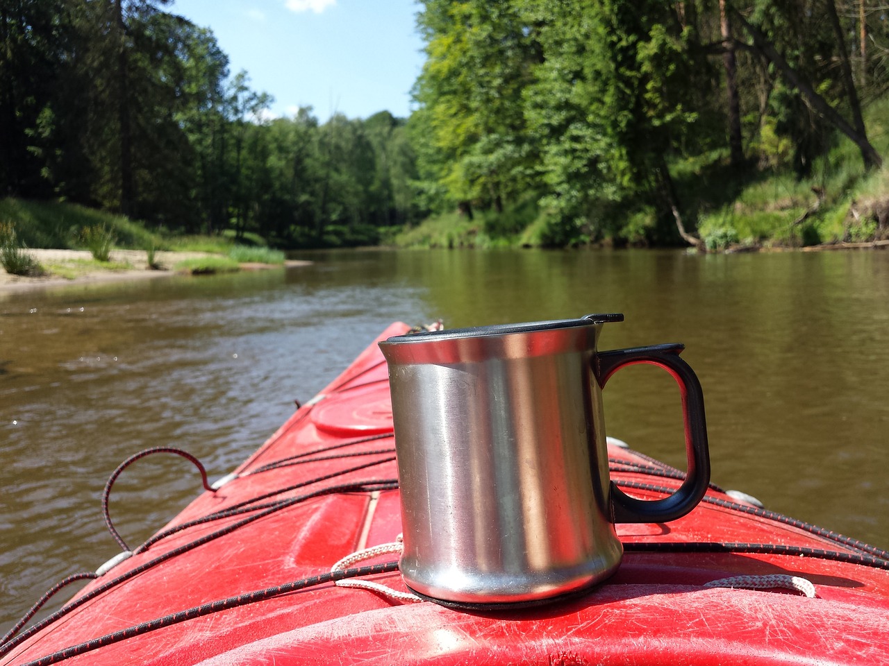 Image - kayak tea mug holiday river