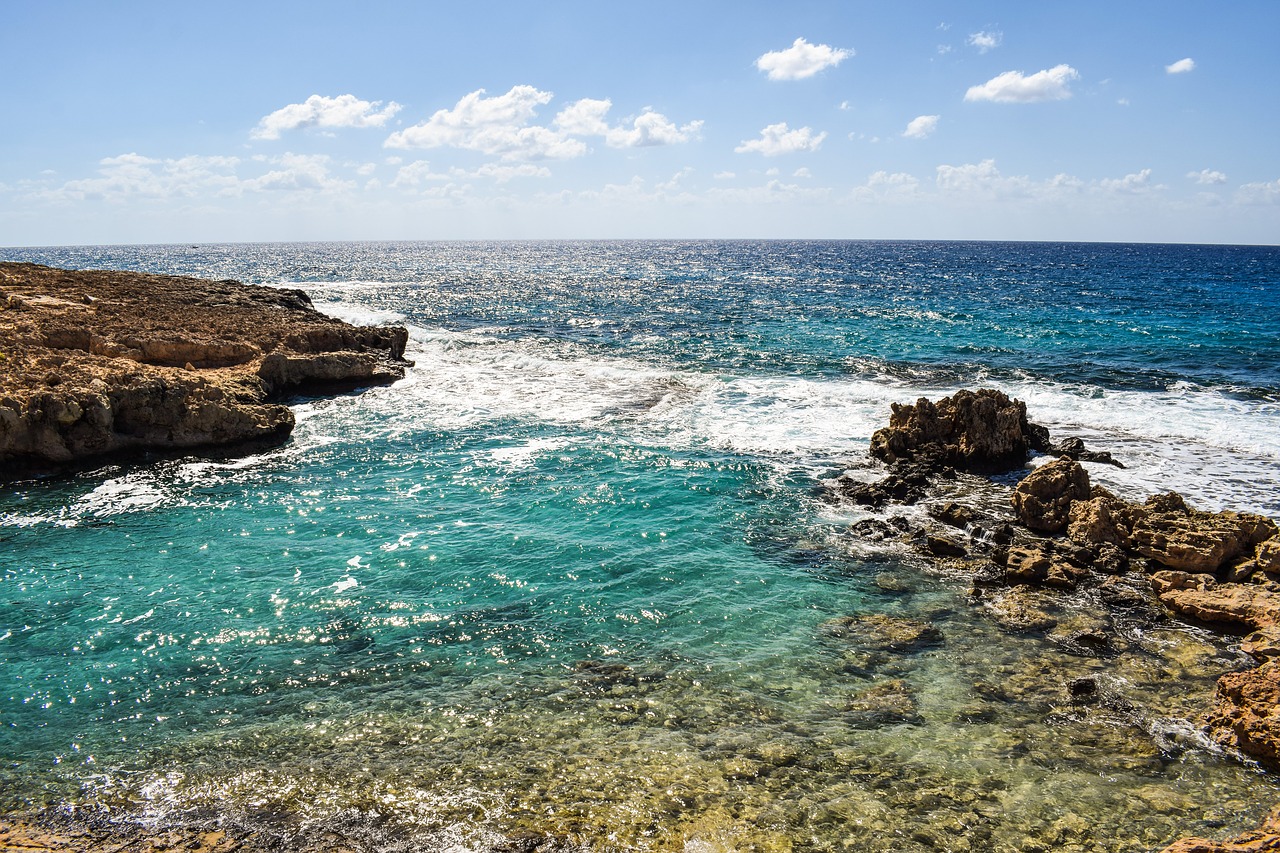 Image - landscape sea rocky coast sunlight