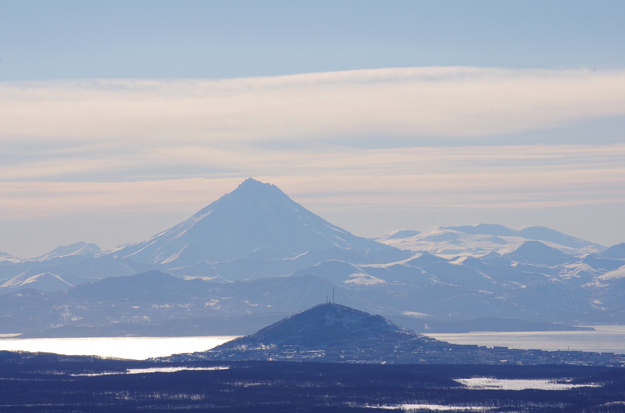 Image - volcano mountains bay the foot