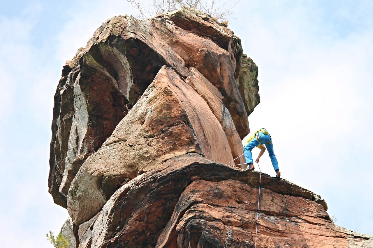 Image - climb rock climber mountain abseil