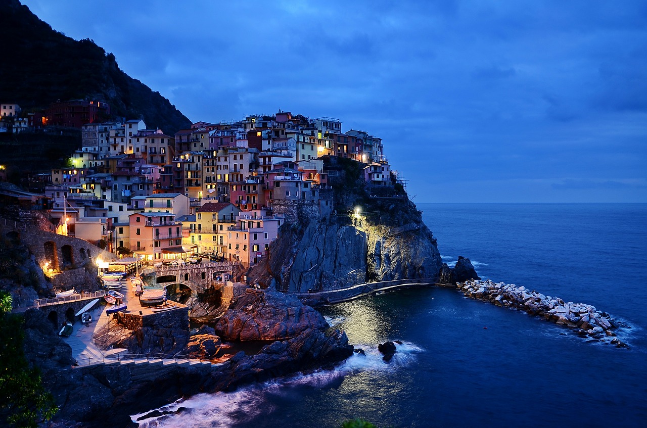 Image - cinque terre italy rocks sea water