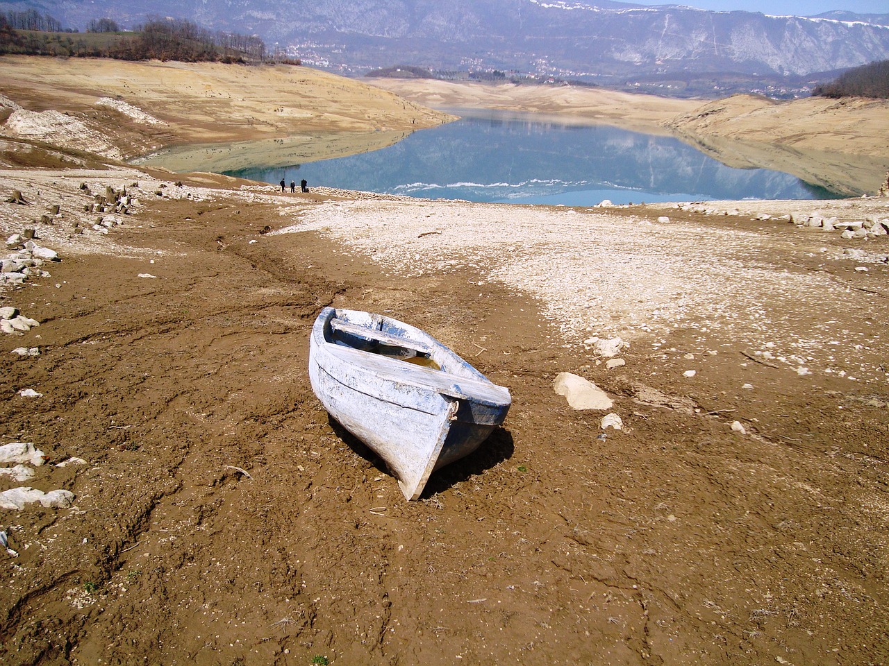 Image - drought lake water mud