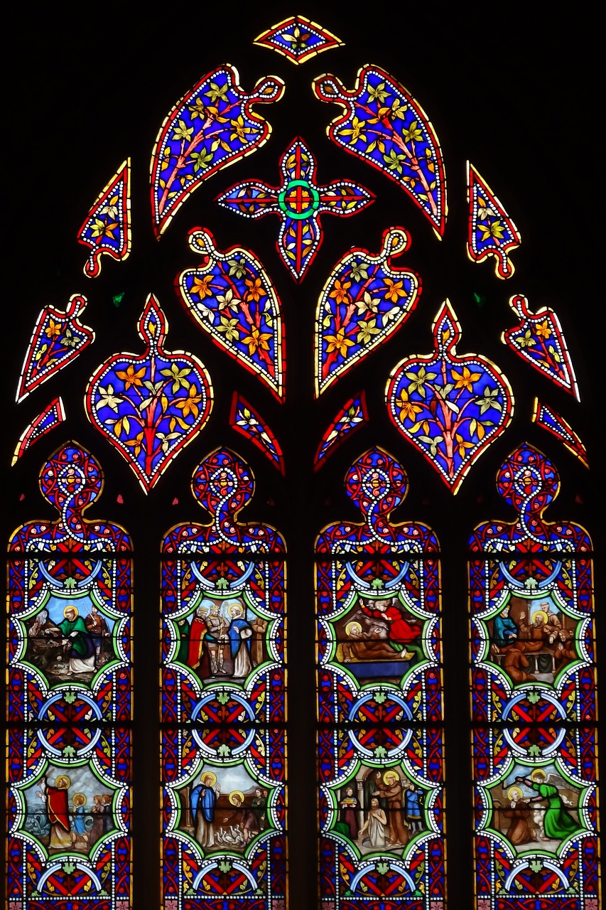 Image - stained glass windows colors church