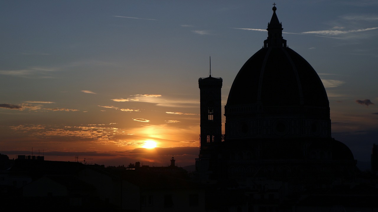 Image - sunset florence dom italy tuscany