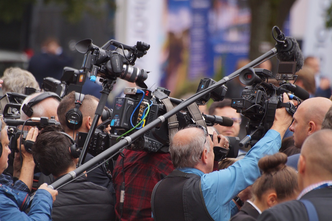 Image - camera crowd group people filming