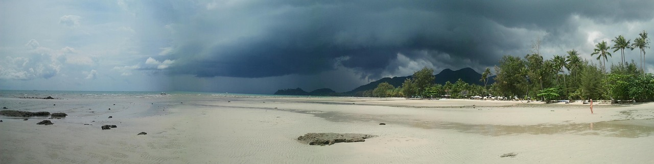 Image - beach asia clouds thunderstorm