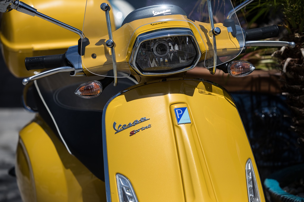 Image - yellow scooter ride beach