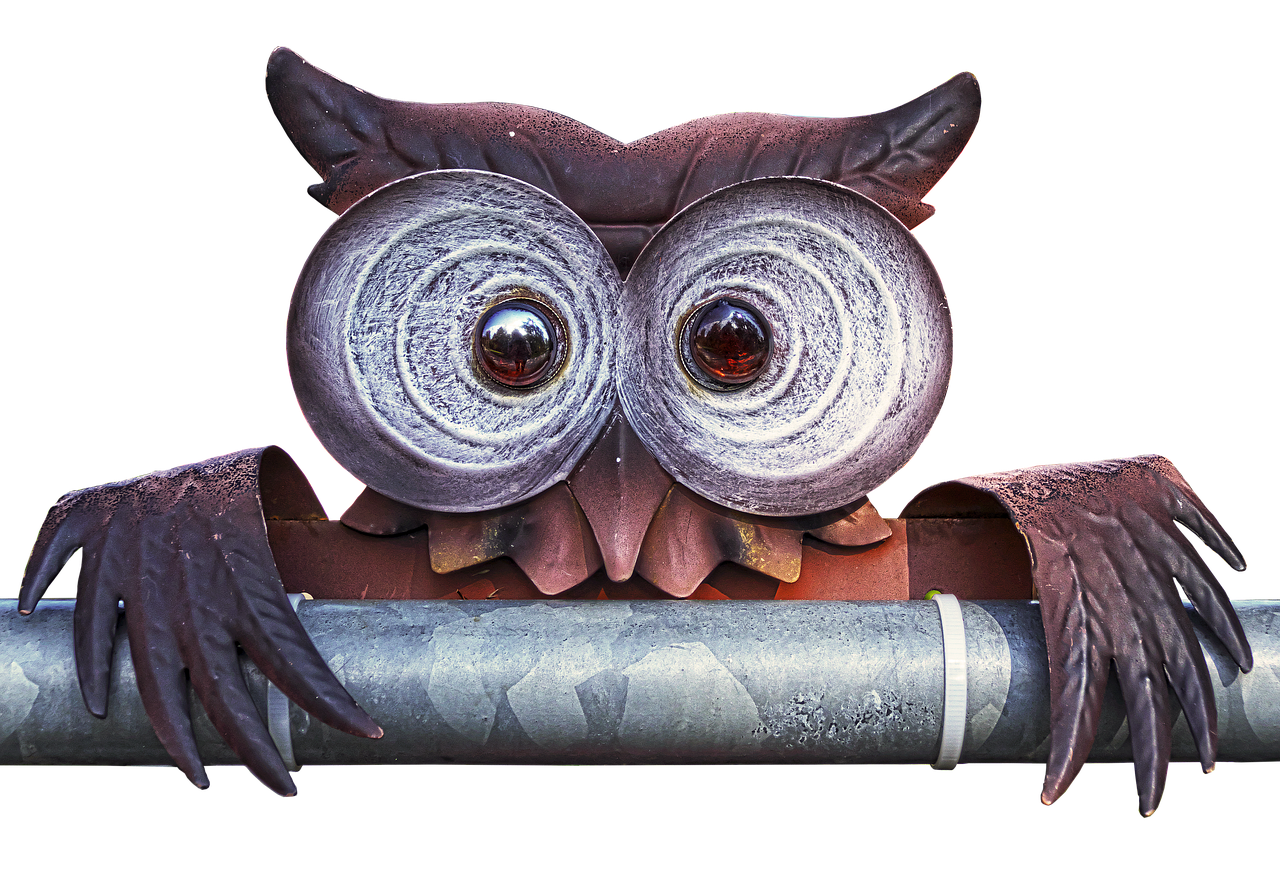 Image - owl metal figure art object figure