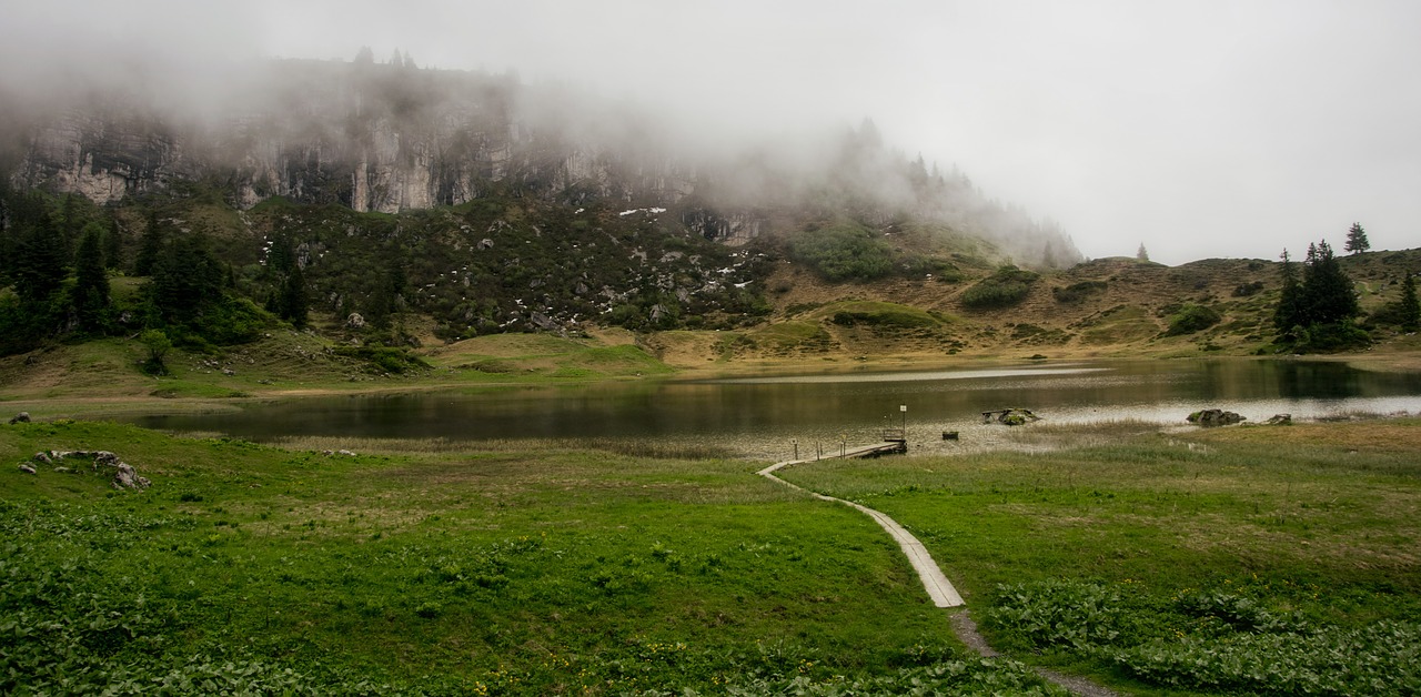 Image - lake fog alps mountains austria