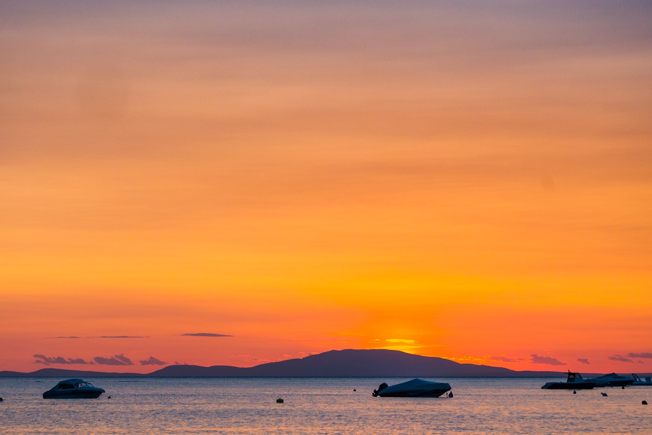 Image - sea sunset novalja croatia pag