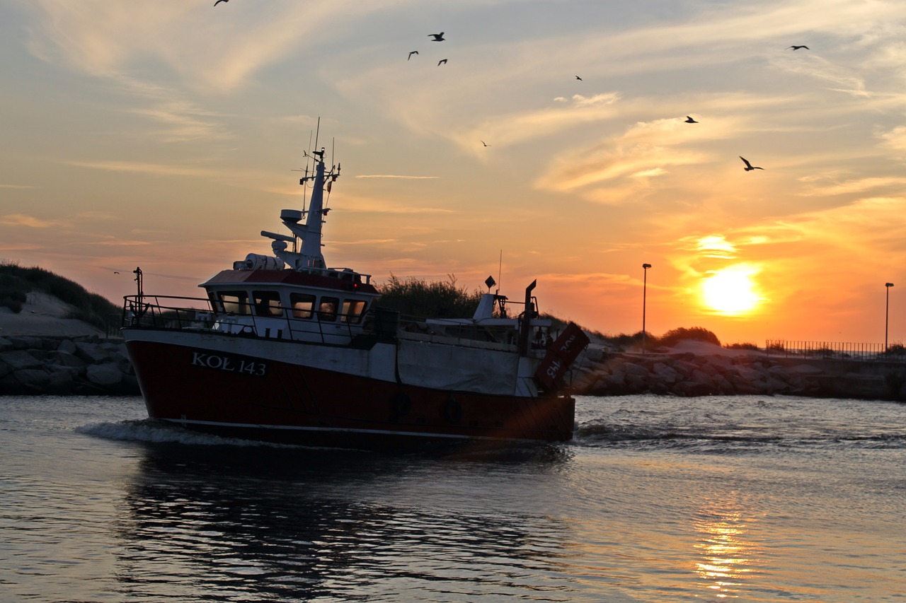 Image - ship boat polish sea evening