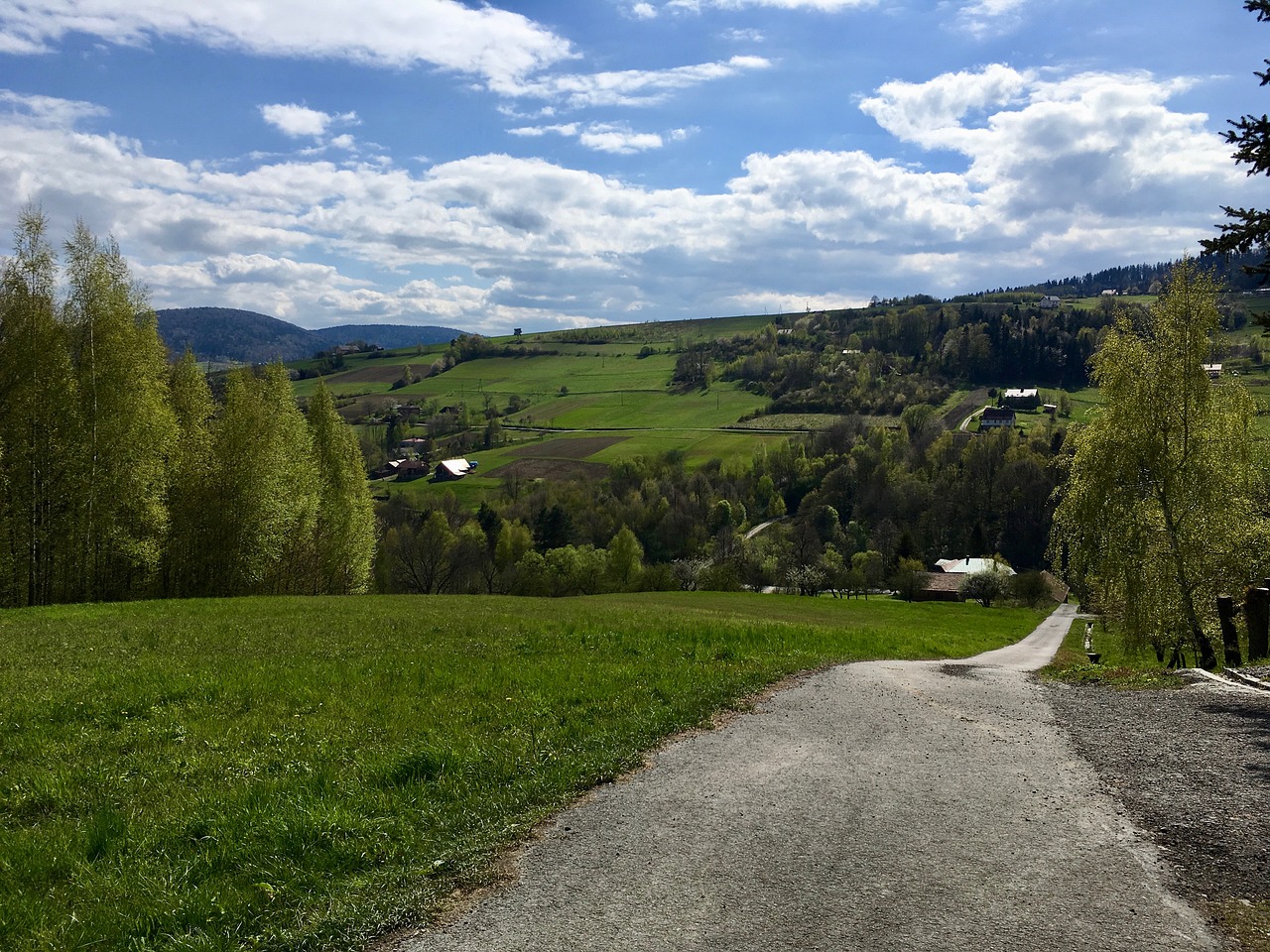 Image - mountains way view sky nature