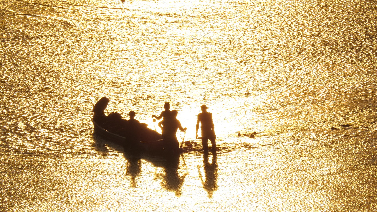 Image - fishermen river water nature
