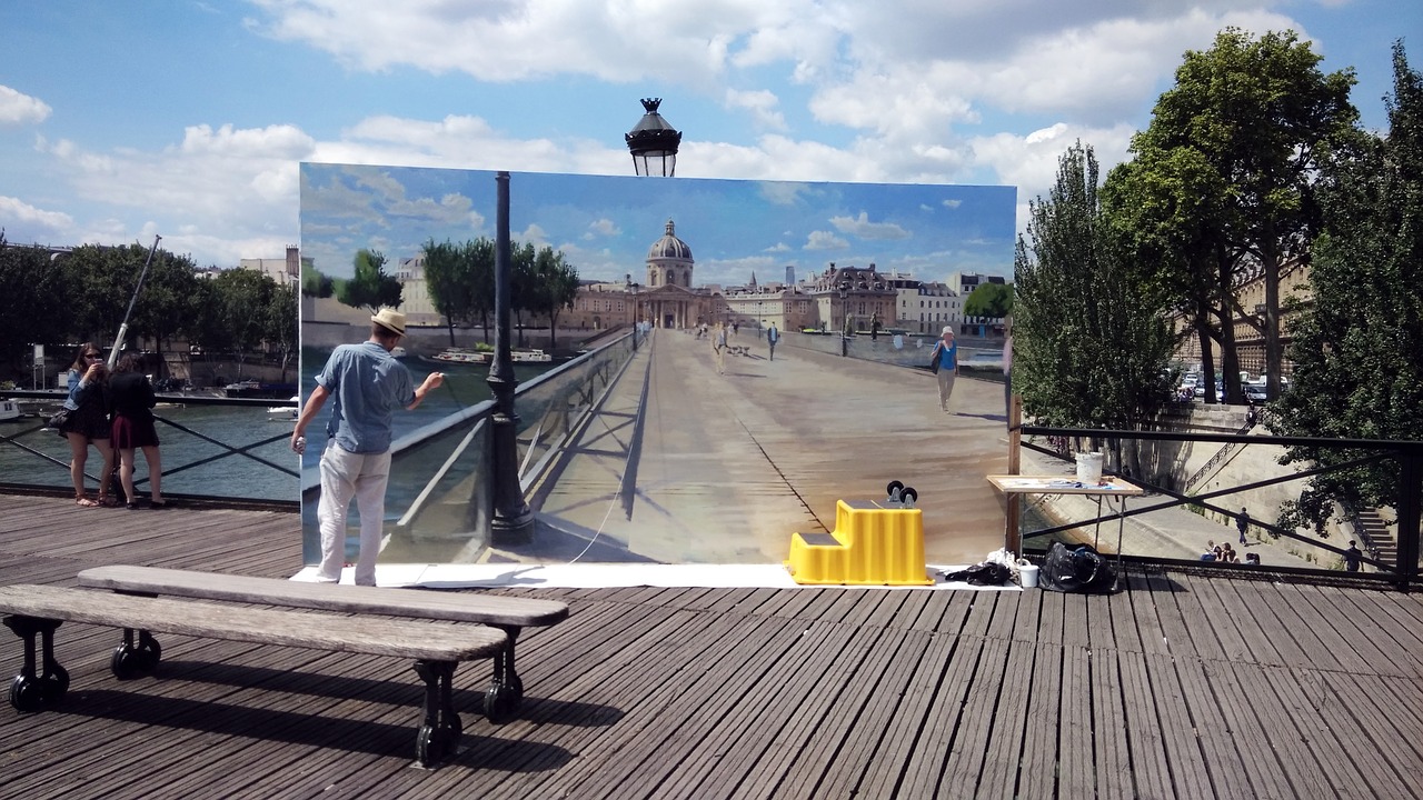 Image - painter the framework seine bridge