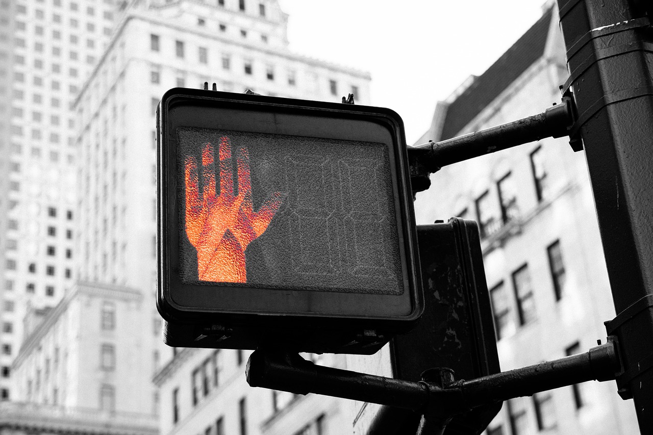 Image - city urban sign stop wait warning