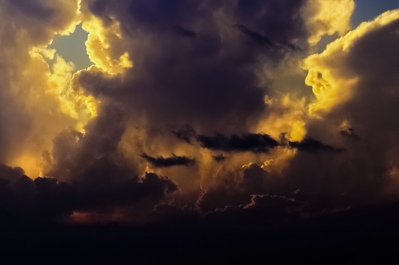 Image - sky clouds sunset afternoon cloudy