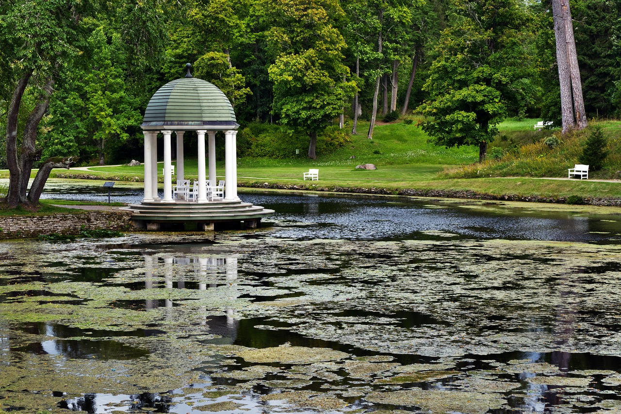 Image - park lake garden castle manor