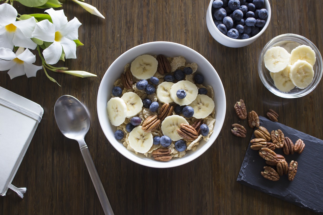 Image - breakfast cereal milk banana