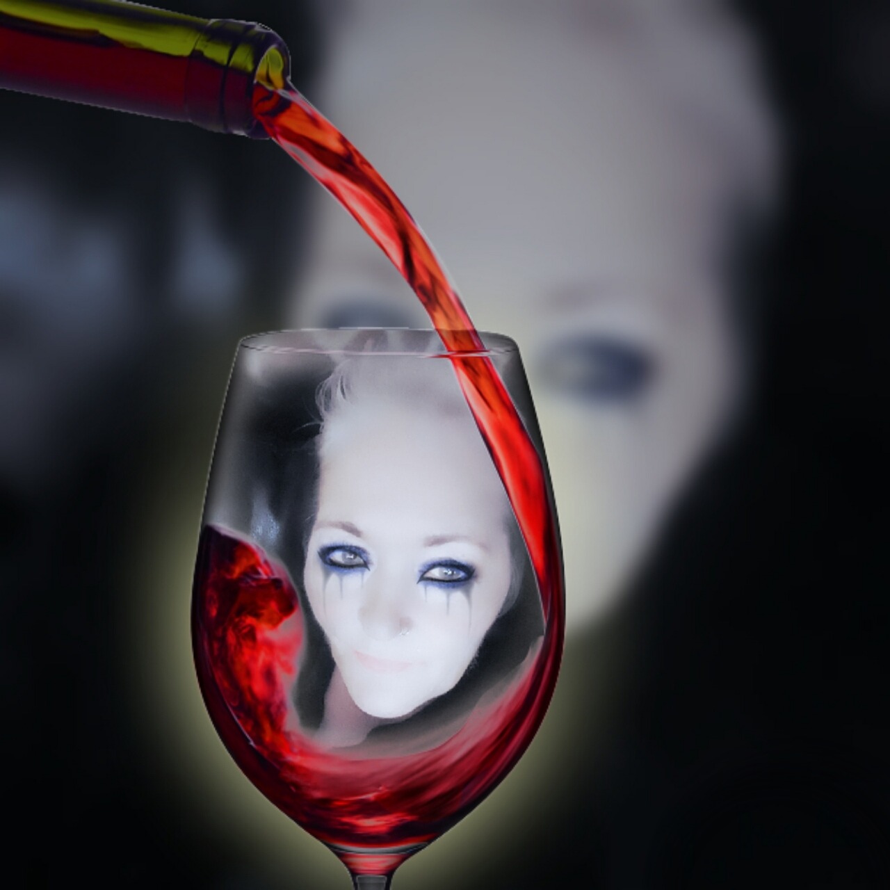 Image - wine alcohol horror black dark