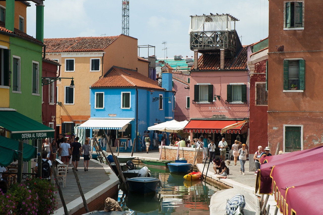 Image - italy venice burano boats canal