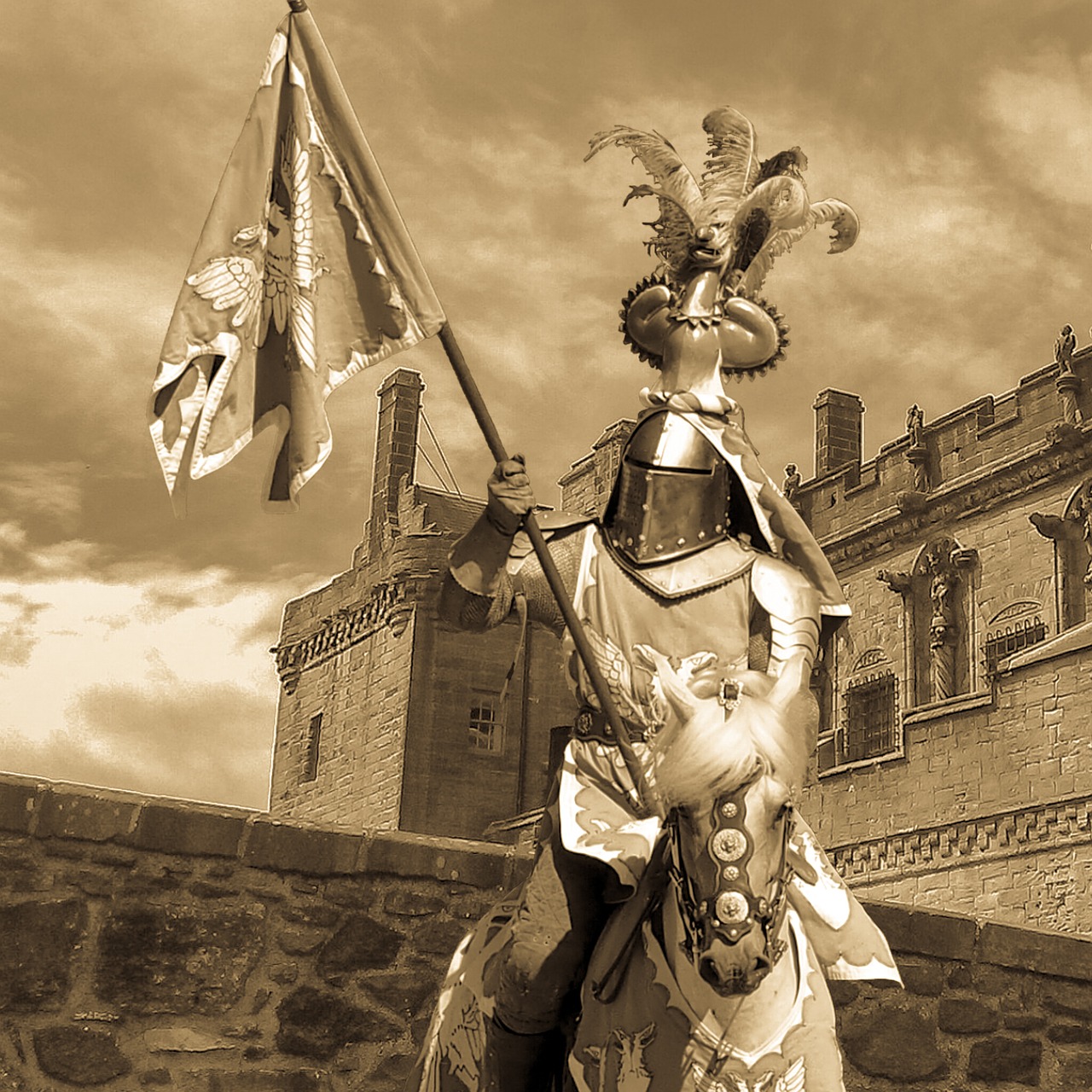 Image - knight horse flag castle war