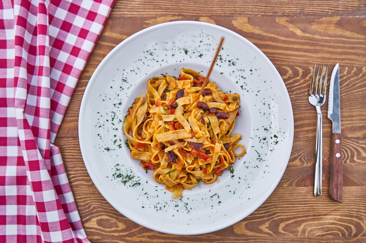 Image - pasta plate dough carb table