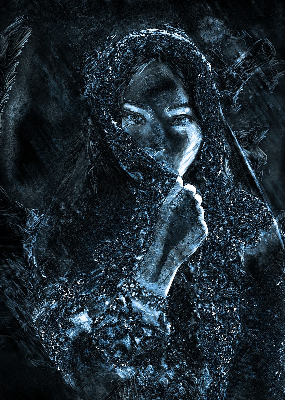 Image - painting drawing face woman paint