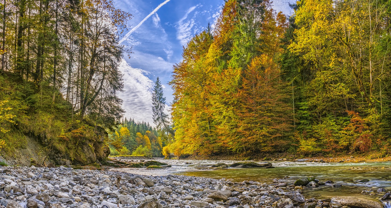 Image - ammer autumn river beautiful