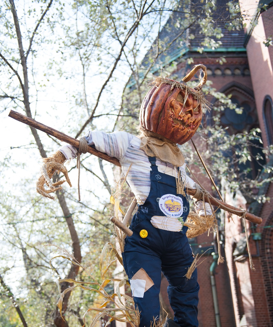 Image - gourd scarecrow pumpkin plant