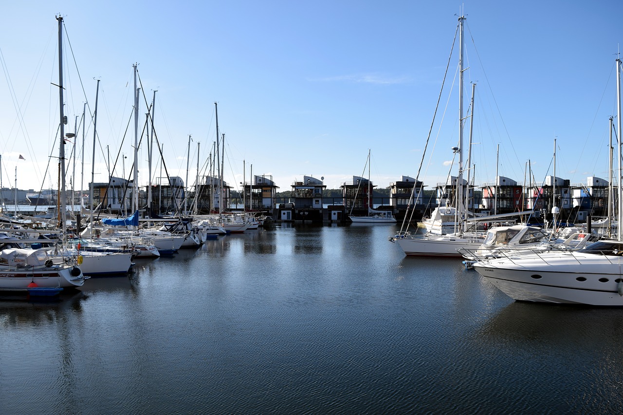 Image - port water houses marina sail