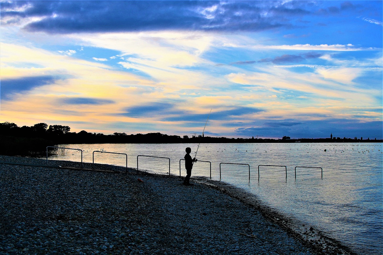 Image - beach fishing lake bodensee rod